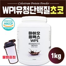 haccp 인증 분리 농축 유청 단백질 쉐이크 프로틴 초코볼 벌크업 보충제 대용량 살찌는 wpi wpc 1kg, 1병, 단백질보충제(초코맛)