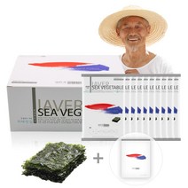 저염 해야채 파래맛김 24g x 10봉 100% 국내산 참기름으로 구운 광천김 김선물세트