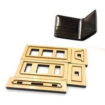 가죽공예 목형 철형 아크릴 목재 DIY 금형 지갑 남성, 나무 기초를 가진 국산 강철 칼, 1개