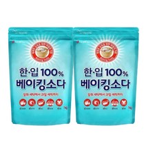 한입 100% 베이킹소다 다목적세제, 1kg, 2개