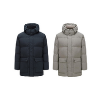 코오롱 브렌우드 남성 퀼팅 그린필 덕다운 점퍼 그레이 베이지 솔리드 퀼팅 텍스처 웨어러블 BRUAW20691 GYX BEX