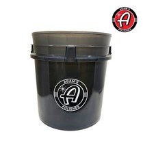 아담스 폴리쉬 클리어 블랙 버킷 18L 반투명 그립 세차버킷