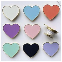 하트 그립톡 핸드폰스마트톡 거치대 친구선물 20대 커플템 휴대폰그립톡 폰꾸미기 부착형거치대 30대 그립홀더 핸드폰그립톡 폰악세사리 핸디톡 휴대폰거치대 10대, 연핑크