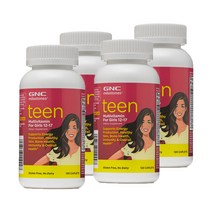 GNC [4개 SET] 청소년 종합 비타민 여자 120정 (캐플렛) Milestones Teen - Multivitamin Girl 120caps, 1개