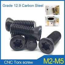 20PCS M2 M2.2 M3 M4 M5 등급 12.9 CNC 공구 나사 삽입 Torx 카바이드 선삭 인서트 교체 선반 액세서리, 24 M5X12