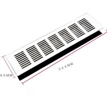 바퀴제설기 80x150-400mm 알루미늄 에어 벤트 실버 루버 그릴 환기 커버 웹 플레이트 천공, 05 80x300mm