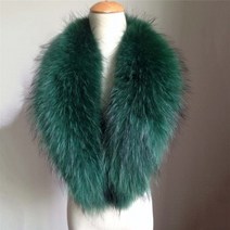 진짜 모피 칼라 모피 너구리 모피 스카프 링 겨울 목 따뜻한 여성 남성 자켓 후드 모피 목도리 랩 솜털 따뜻한 긴 스카프