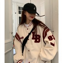 바시티 여성용 코트 봄 가을 하라주쿠 하이 스트리트 틈새 디자인 재킷 야구 유니폼 유행 탑