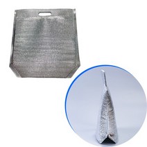 보온 보냉 단열 입체 바닥 손잡이 지퍼백 은박 발포지 쿠션 밀폐 포장팩 포장백 파우치