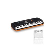 CASIO 44 미니 건반 전자 키보드 SA-76 블랙 & 오렌지