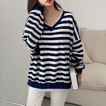 브이넥 단가라 여자 티셔츠 가오리핏 루즈핏 심플 4컬러