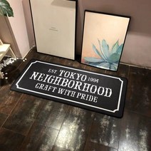북유럽 디자인 로고 욕실 NEIGHBORHOOD 네이버후드 주방 현관 호텔 카페트 러그 발매트, C.NBHD 1994