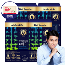 뉴트리원 포스파티딜세린 식약처인증 인지력 개선 식물성캡슐 은행잎추출물 브레인알파피에스 활력환 기획세트, 30캡슐, 4개