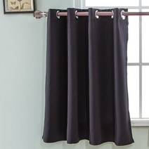 북유럽 감성 햇빛 차단 자외선 블라인드 깜깜 암흑 밤 암막 커튼 침실용 블랙 패널thermal insulated grommet top short blackout curtain
