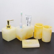 호텔 욕실 수지세트 욕실 액세서리 세트 수지 소재 비누 디스펜서 칫솔 홀, 5 Pieces Set D