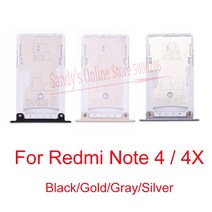 새로운 Xiaomi Mi Redmi Note 4 4X SIM 카드 트레이 홀더 Note4 예비 부품 용 마이크로 SD 슬롯, [08] For Note 4X Gray