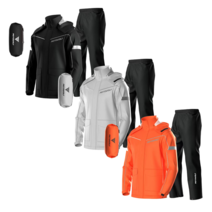 모토울프 스탠다드 경량 오토바이 우비 바이크 우의 방수 비옷 상하의세트, 2XL, 그레이