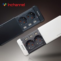 인채널 인채널 맥스 도트 스마트 USB 슬라이드 빌트인콘센트 IDT00 IBC-001, B2_인채널 맥스 _리얼블랙_IBC-001BL, 1개