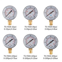 수압계 압력 게이지 직경 연료 공기 오일 가스 물, 30psi 0-2바