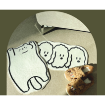 귀여운 강아지 야옹이 발매트 러그, 댕댕이