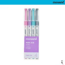 모나미 에센티 트윈 형광펜 4색, 프레시 에어