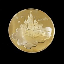 치아 요정 금 도금 기념 동전 크리 에이 티브 변경 선물 실제 금속 암호화, [10] castle
