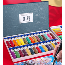 화방 봉채 민화물감 서예 채먹 재료 고체물감 24색 30색, 24색 2-3,기본 구성