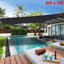 그늘막 타프 정원 그늘 90% 차양 비율 차 수영장 그물 대피소 옥외 피복 온실 덮개 반대로 uv, 10 4M X 5M