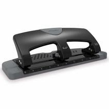 Swingline 3공 펀치 데스크탑 천공기 3링 스마트터치 금속 종이 홈 오피스 용품 휴대용 책상 액세서리 20매 천공 용량 적은 힘으로 사용 가능 블랙/그레이 (74, 45 Sheet