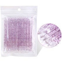 여자 피부 기초 화장품 선물 세트 Microbrush for eye 일회용 속눈썹 연장 개별 어플리케이터 접착제 청소 도구, [11] Blue 50pcs