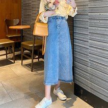 가을청원 셔츠 청반신 숏 향 프렌치 무드 데님 원피스코디세트 2549563743