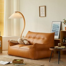 2인용미니쇼파 2인소파 미니소파 게으른 소파 더블 작은 아파트 천장부터 바닥까지 내려 오는 소파는 자고 방수 고양이 긁힘 방지 3 인용 블랙 소파를 누울 수 있습니다, 주황색 더블 시트