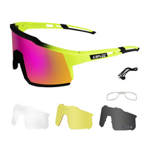 카프보에 KE9022 9종 자전거 4렌즈 풀패키지 선글라스 사이클 미러렌즈 + 편광렌즈 + 클리어렌즈 + 엘로우렌즈 + 클립 + 스트랩, 09