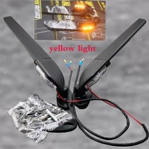 2PCS 오토바이 미러 수정 된 바람 날개 혼다 CBR250R cbr650r에 대 한 가변 회전 백, 09 yellow light