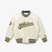 뉴에라키즈 [뉴에라키즈] MLB 샤인 새틴 오클랜드 애슬레틱스 재킷 골드 아이보리(13371317)