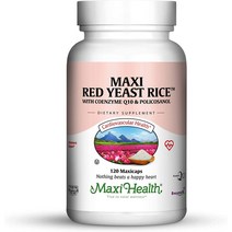 Maxi Health 맥시헬스 홍국쌀 코큐텐 폴리코사놀 Red Yeast Rice Co Q10 Policosanol 120정