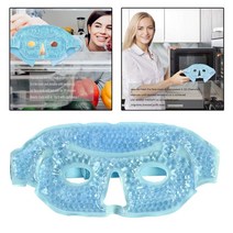 눈찜질팩 온열 눈마사지기 눈 온열기 온열안대 ice face eye mask for woman man 젤 비즈 ice mask get rid of eyes 스파 랩 퍼프니스, 파란색