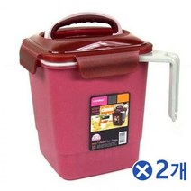 CQC8112493L 손잡이 음식물 쓰레기통x2개 음식물통 잔반통 욕실