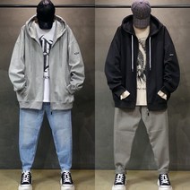 오버홀릭 오버홀릭 오버핏 무지 후드집업 남자 티셔츠 커플 티