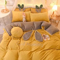 귀여운 토끼 겨울 극세사 이불커버세트 자가발열 호텔 침구세트 키즈이불패트 퀸 킹 라지킹 6colour