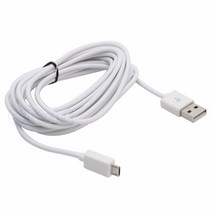 호환 악세서리 USB 10 피트 3M 마이크로 전원 충전 케이블 코드 PS4 Xbox One 컨트롤러용 흰색, 한개옵션0