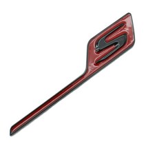 벤츠마크 3D ABS 스타일링 엠블럼 배지 로고 메르세데스 벤츠 C63S CLA45S AMG 후면 트렁크 레터 데칼 스티, 07 New Red Black