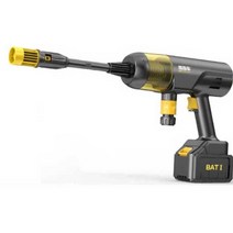 고압세차기 모터 세차건 다기능 고압살수기 세차기, 전동 고압 세척기 (배터리1x10m호스)