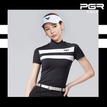 피지알골프 여성용 리미티드 에디션 반팔 반목 골프 티셔츠 GT-4274