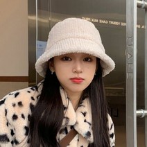 은창)포근 양털 사선 벙거지 모자