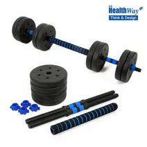 헬스웨이 [헬스웨이] 파워 조립덤벨아령 더블루 롱스틸연결바세트 11KGS, 1