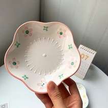 BLOWFISH FUGU 도자기예쁜접시 꽃접시 예쁜도자기접시 홈식기 세트 1P/4P A-017, B, 1P