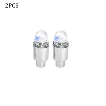 2/4PCS 자동 LED 조명 오토바이 자전거 타이어 밸브 커버 장식 플래시 스트로브 네온 불빛, 01 2pcs_03 blue