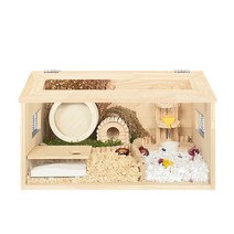 햄스터 집 꾸미기 케이지 사육장 리빙박스 쳇바퀴, 50x30x30 디럭스 항온 패키지