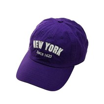 NYFASHION101 유니 NYC 뉴욕 시티 자수 조절 가능한 로우 프로파일 캡 카키 11개. One Size, 11 Purple